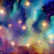 Imagine a world where the stars are in the shape of impressionist paintings.