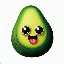 Imagine an avocado with a personality and create an illustration of it.. Image 2 of 4