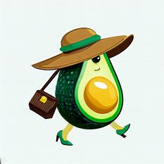 Design an avocado-themed fashion accessory that is both stylish and functional.