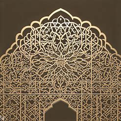 Create an intricate design of the Alhambra for a palace entrance gate.