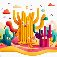 Show me a playful and whimsical illustration of pasta in the form of characters or creatures, surrounded by a colorful and whimsical landscape.