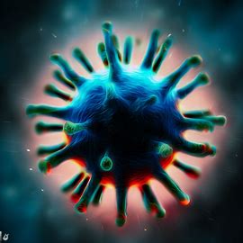 Create an image that depicts the beauty of the coronavirus under a microscope.. Image 4 of 4