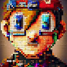 Create a portrait of your favorite Nintendo 64 game character made of video games