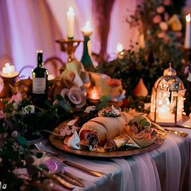 Create a enchanting menu for a fairy tale wedding reception.. Image 2 of 4