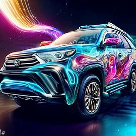 Design a surreal version of the Toyota Fortuner with new advanced features.. Image 4 of 4