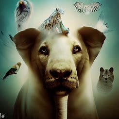 Combine different zoo animals and creatures in a surreal and dreamlike way to create a brand new creature.