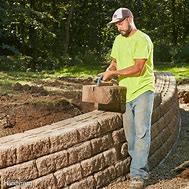 Image result for Concrete Block Retaining Wall Construction