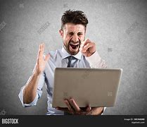 Image result for Business Man Punching Computer
