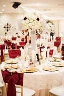 Image result for Champagne and Red Wedding Decor
