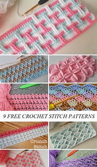 Image result for Free Crochet Stitch Patterns to Print
