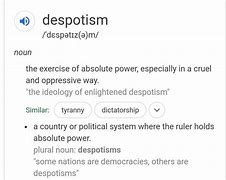 Image result for Despotism Examples