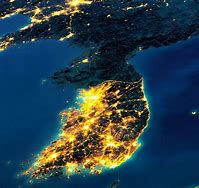 Image result for North Korea South Korea Satellite Image