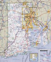 Image result for Road Map of Rhode Island Cities and Towns