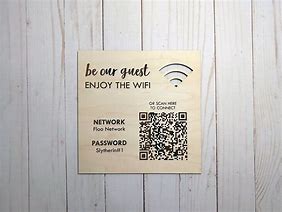 Image result for Wifi Password Sign Wood