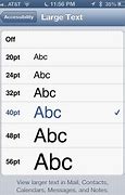 Image result for Standard Font Size for an App
