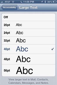 Image result for iPhone Font Size Guideloines