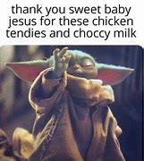 Image result for Baby Yoda Chicken Nuggies Meme