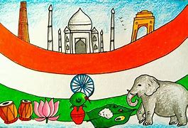 Image result for My India Is Great Drawing