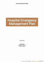 Image result for Hospital Disaster Plan Template