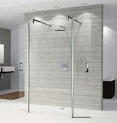 Image result for Walk-In Shower Glass Panel