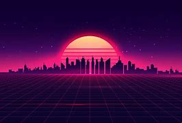 Image result for Retro Neon City Night Sky