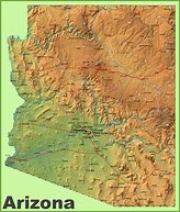 Image result for Arizona Geography Map