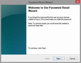 Image result for Forgotten Password Wizard Open