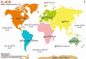Image result for Wold Map in Tamil