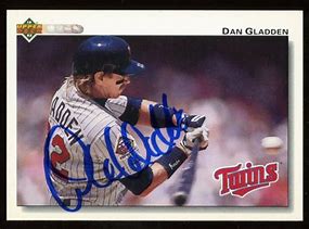 Image result for Autographed Game Glove Dan Gladden
