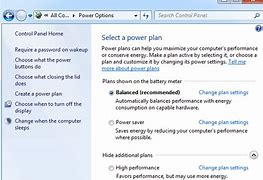 Image result for Power Options Control Panel