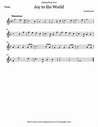 Image result for Joy to the World Flute Sheet Music