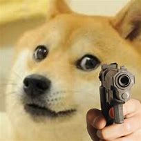 Image result for Dog Pointing Gun Meme