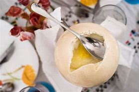 Image result for Poached Ostrich Egg