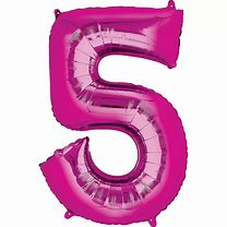 Image result for numbers 5 balloons