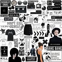 Image result for Dark Aesthetic Stickers