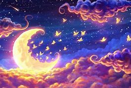 Image result for Trippy Moon and Stars