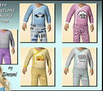 Image result for Sims 4 Kids Footed Pajamas