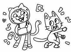 Image result for DJ Catnip Coloring Page Gabby's Dollhouse