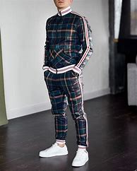 Image result for Plaid Tracksuit