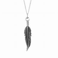 Image result for Feather Real Silver Necklace
