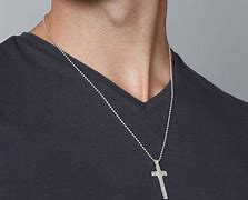 Image result for Men's Silver Cross Necklace