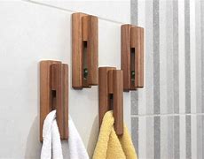 Image result for Wood Bathroom Towel Hooks
