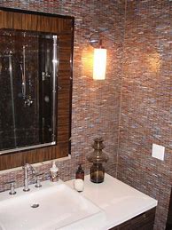 Image result for Bathroom with Glass Wall Tile