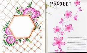 Image result for Project Front Page for School Flower Design