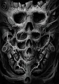Image result for Punk Skull Tattoo Drawings