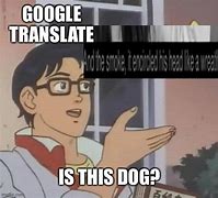 Image result for Google Translate Dog Meme