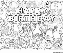 Image result for Trolls Happy Birthday 7 Drawing