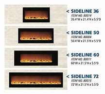 Image result for Sizes of Built in Electric Fireplace