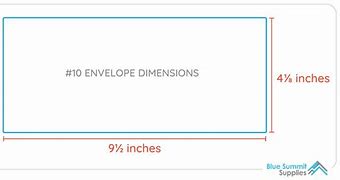 Image result for Standard 10 Envelope Size