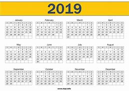 Image result for 2019 Calendar